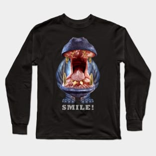 Hippopotamus Smile Long Sleeve T-Shirt